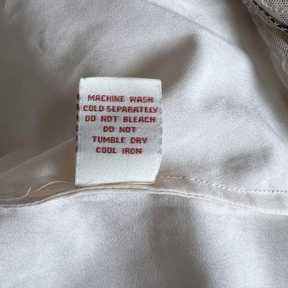 Sundance Women's Mesh  Ivory Lace Embroidered Dress Sleeveless Boho Size 8 - Picture 12 of 12